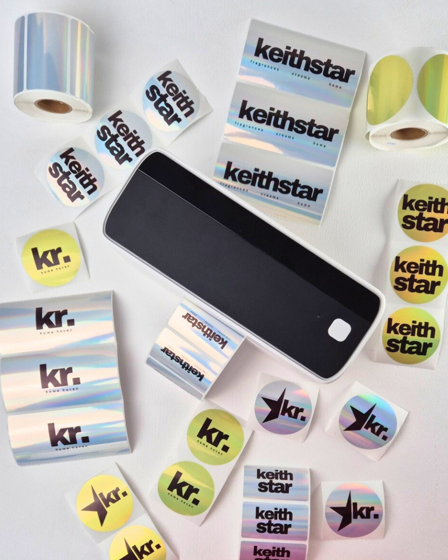 The Black Shipping Label Printer + Free Label Holder for Rolls