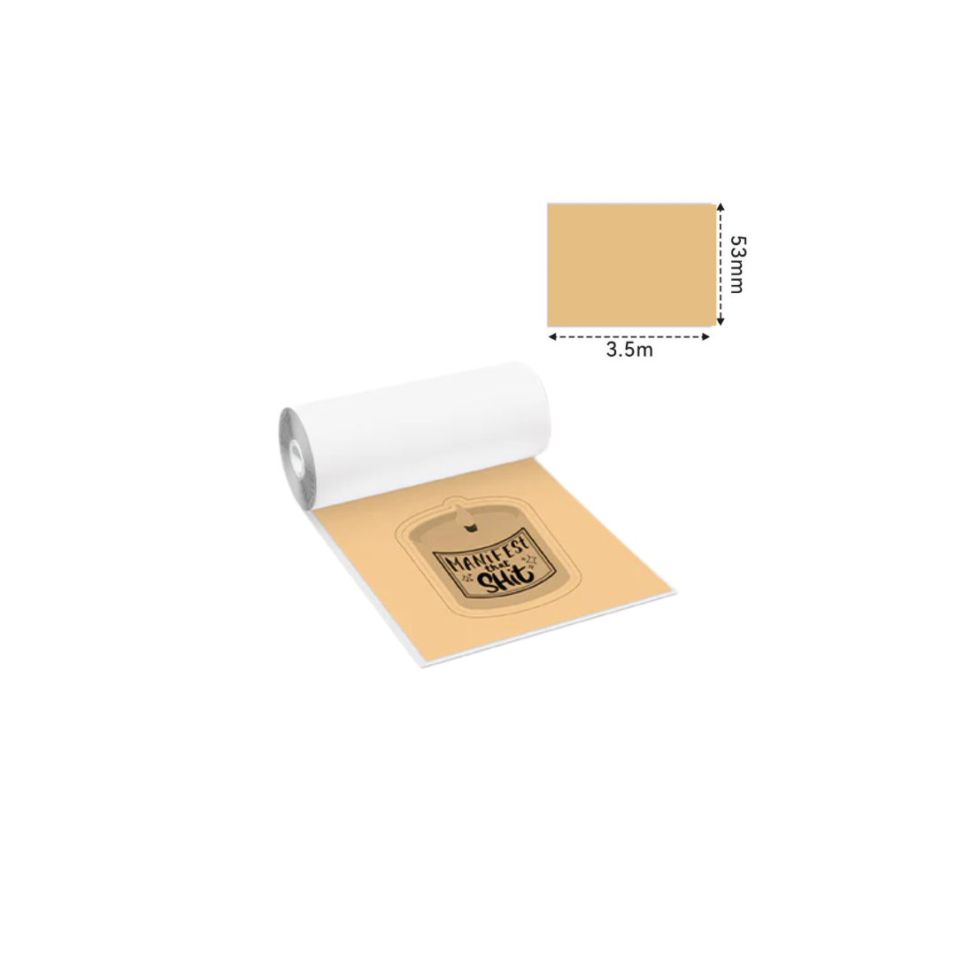 1x Orange Label - 3.5m per roll