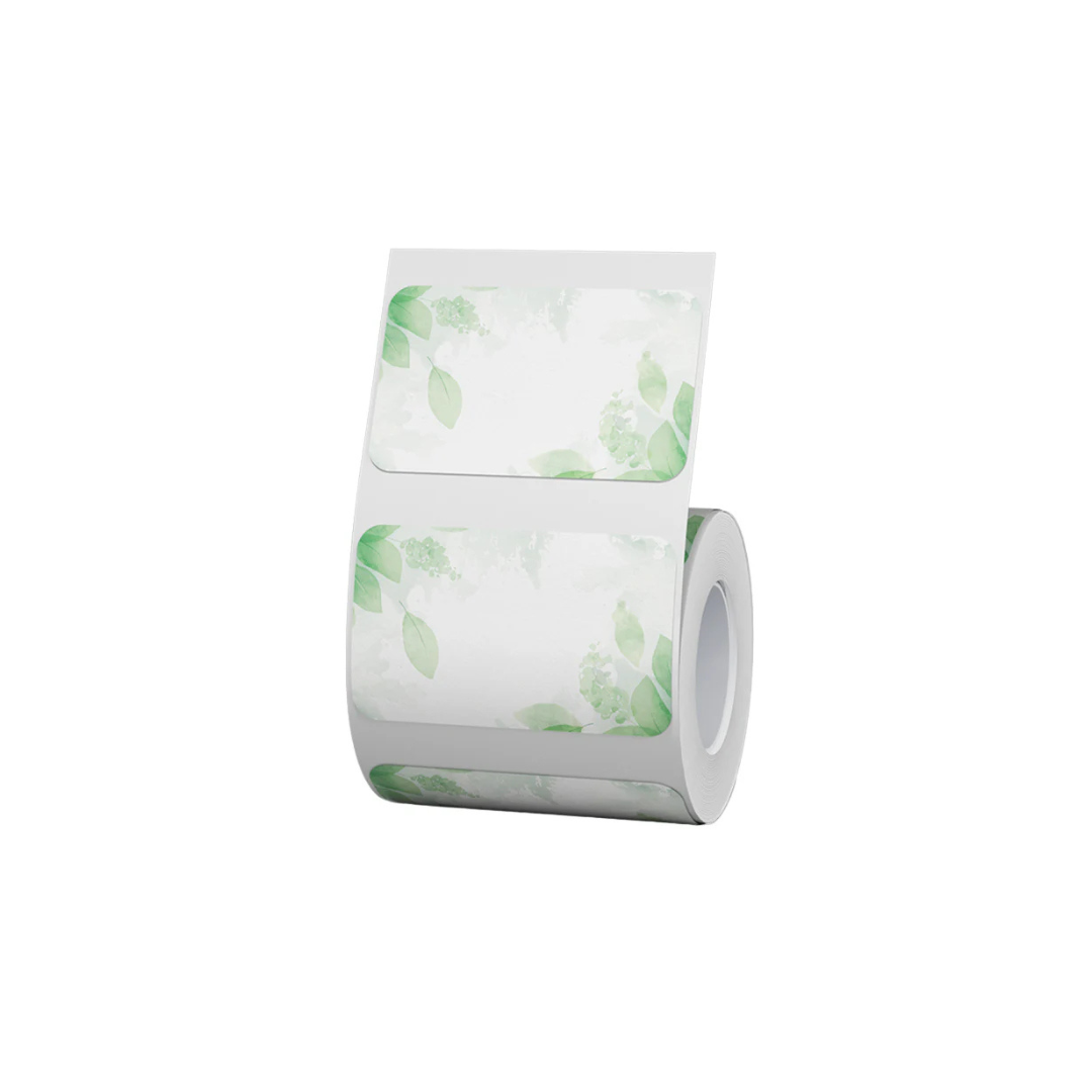 Medium Leaf Print Rectangular Labels - 50*30mm 230 per roll
