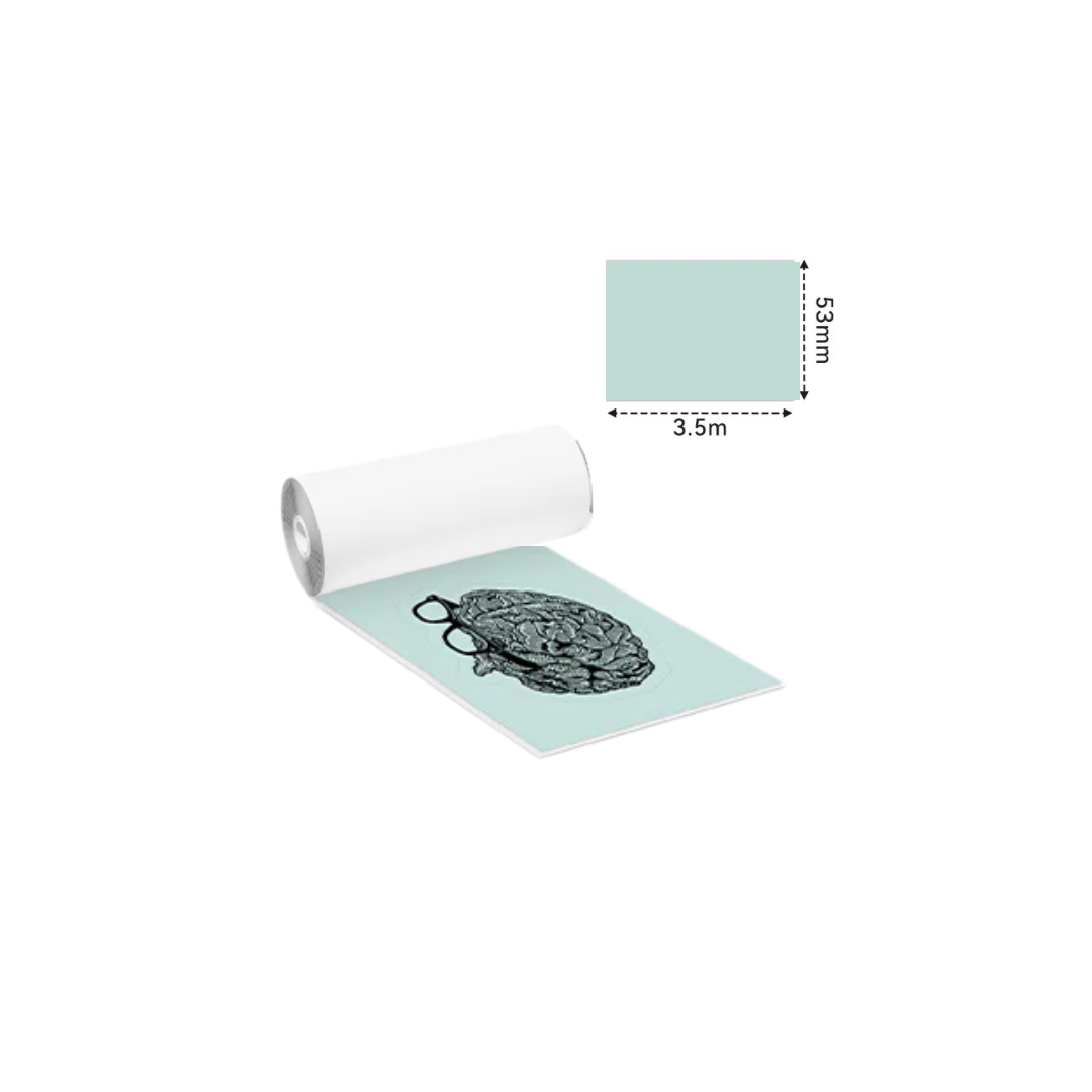 1x Mint Green Label - 3.5m per roll