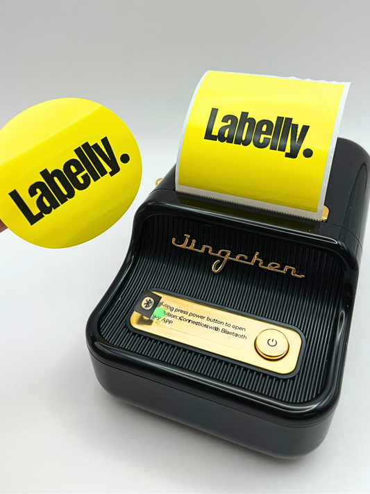 Large Yellow Round Labels - 50*50mm 150 per roll ▭