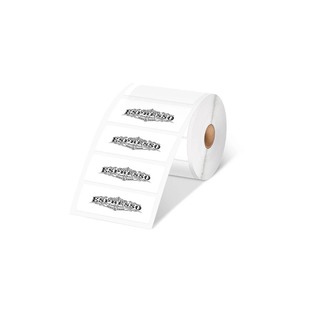 Wide White Rectangular Labels - 500 per roll
