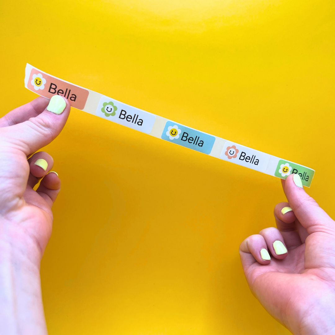 Colourful Flower Mini-Labels - 155 per roll