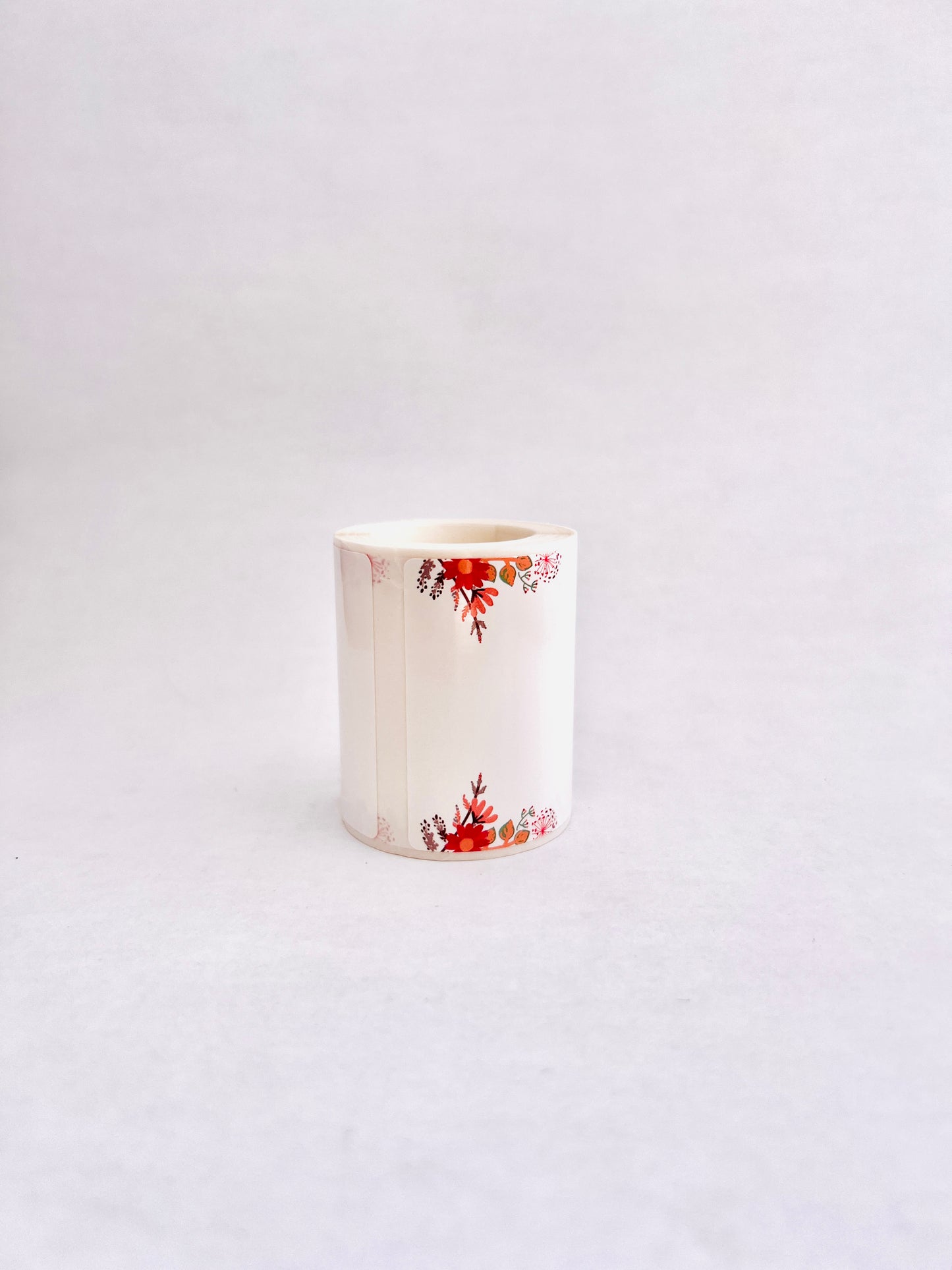 Flower Bordered Square Labels - 95 per roll 🌷
