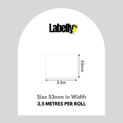 3x Dark Blue Colour Transparent Label - 3.5m per roll