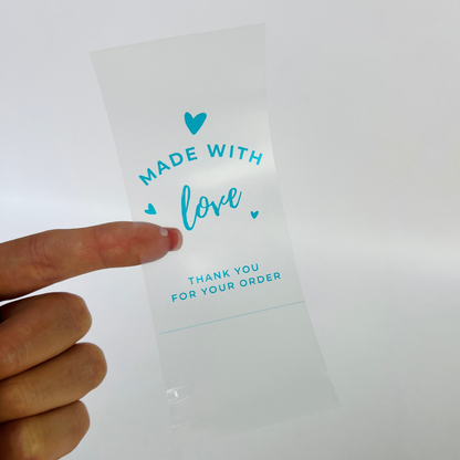 1x Turquoise Colour Transparent Label - 3.5m per roll