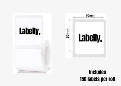 Large White Square Labels - 150 per roll ▫️