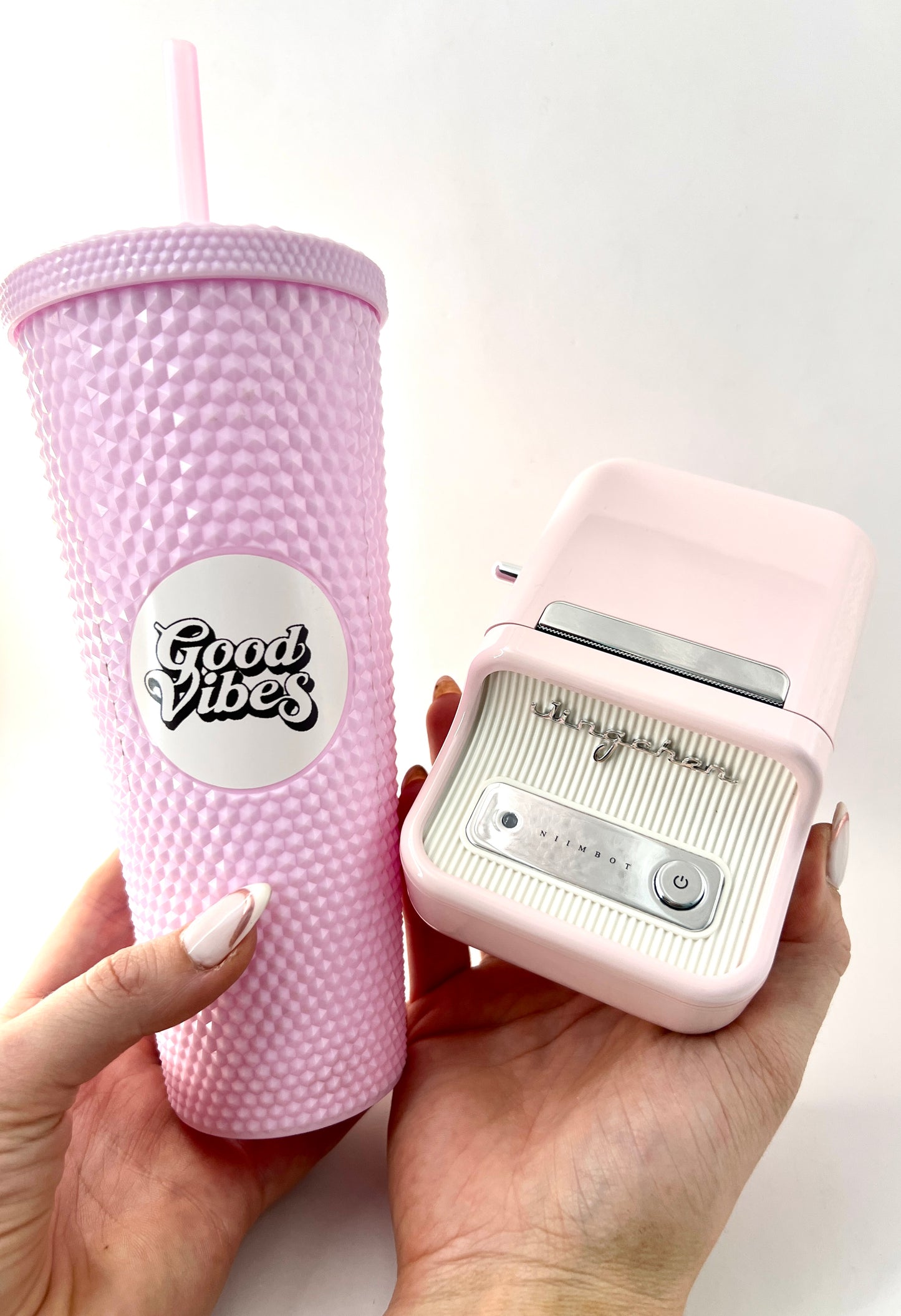 The Pink Business Label Printer + Free Roll of 230 Labels