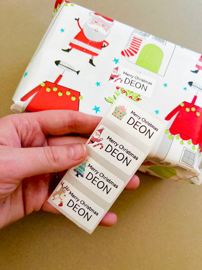 Small Rectangular Christmas Labels - 320 per roll 🎅🏼🎁🎄