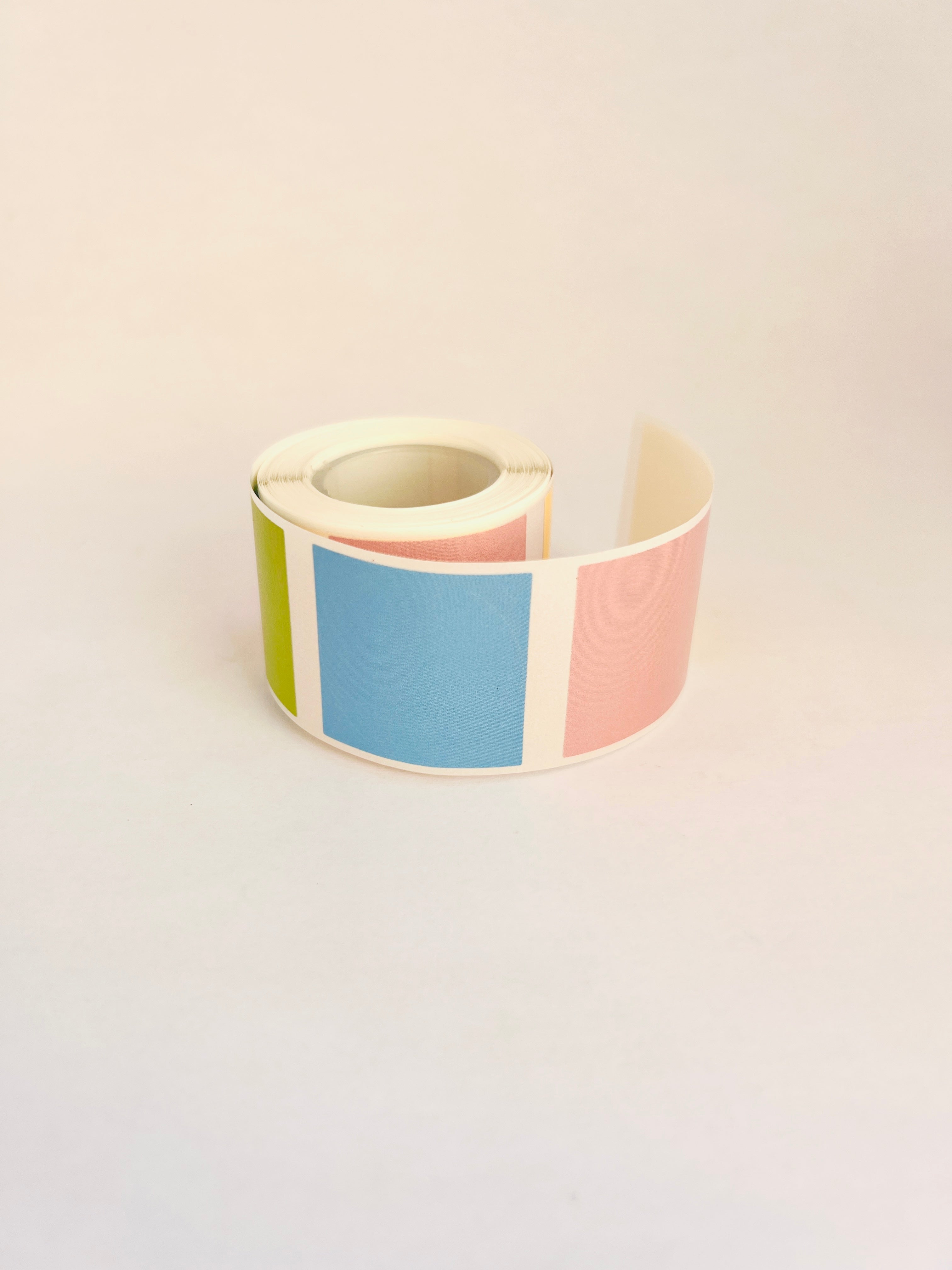 Multi Label Rool Multi-Coloured Round Labels - 210 per roll 🍉🎾🍇🥏🍋 – Labelly