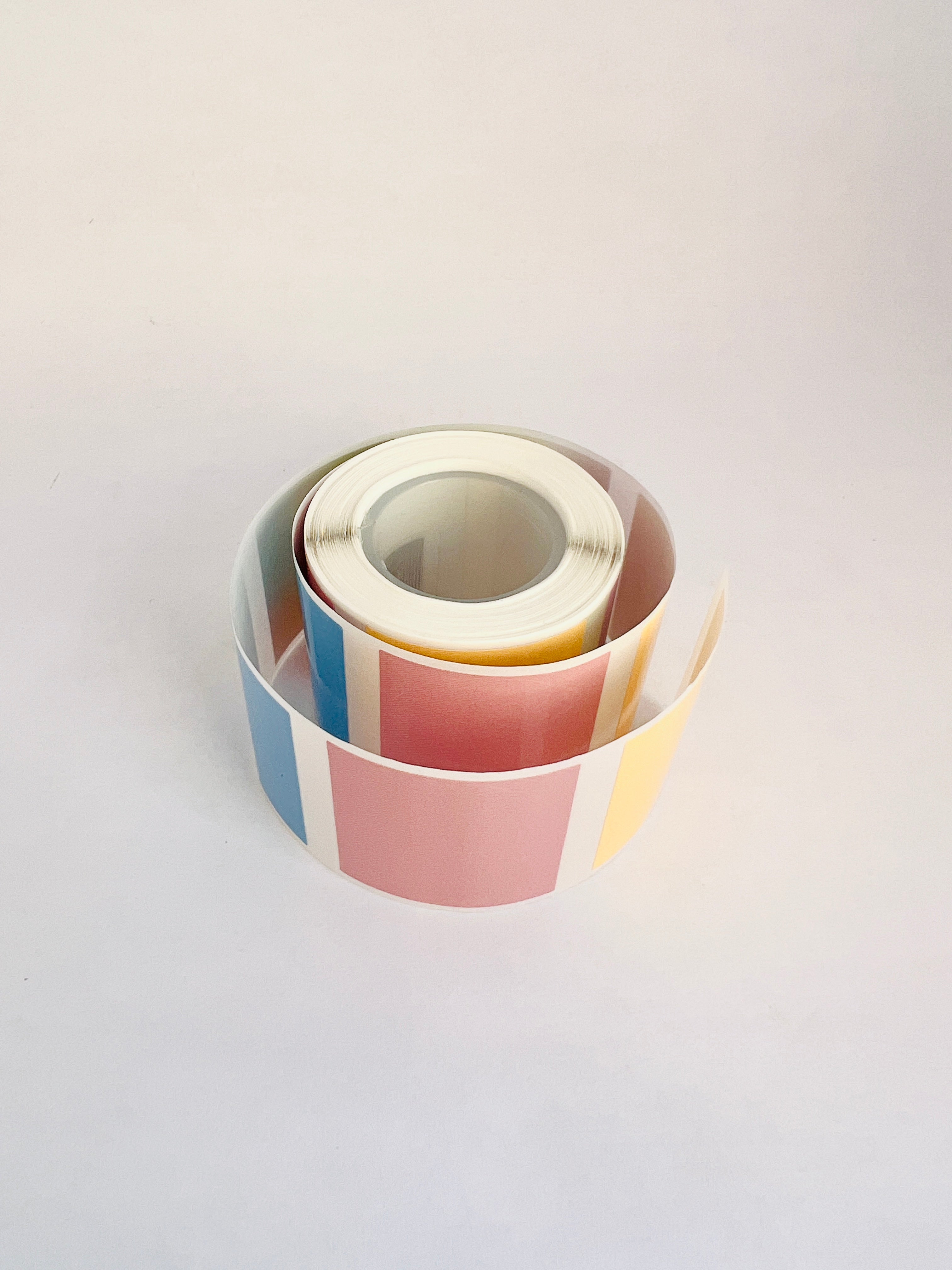 Multi Label Rool Multi-Coloured Round Labels - 210 per roll 🍉🎾🍇🥏🍋 – Labelly