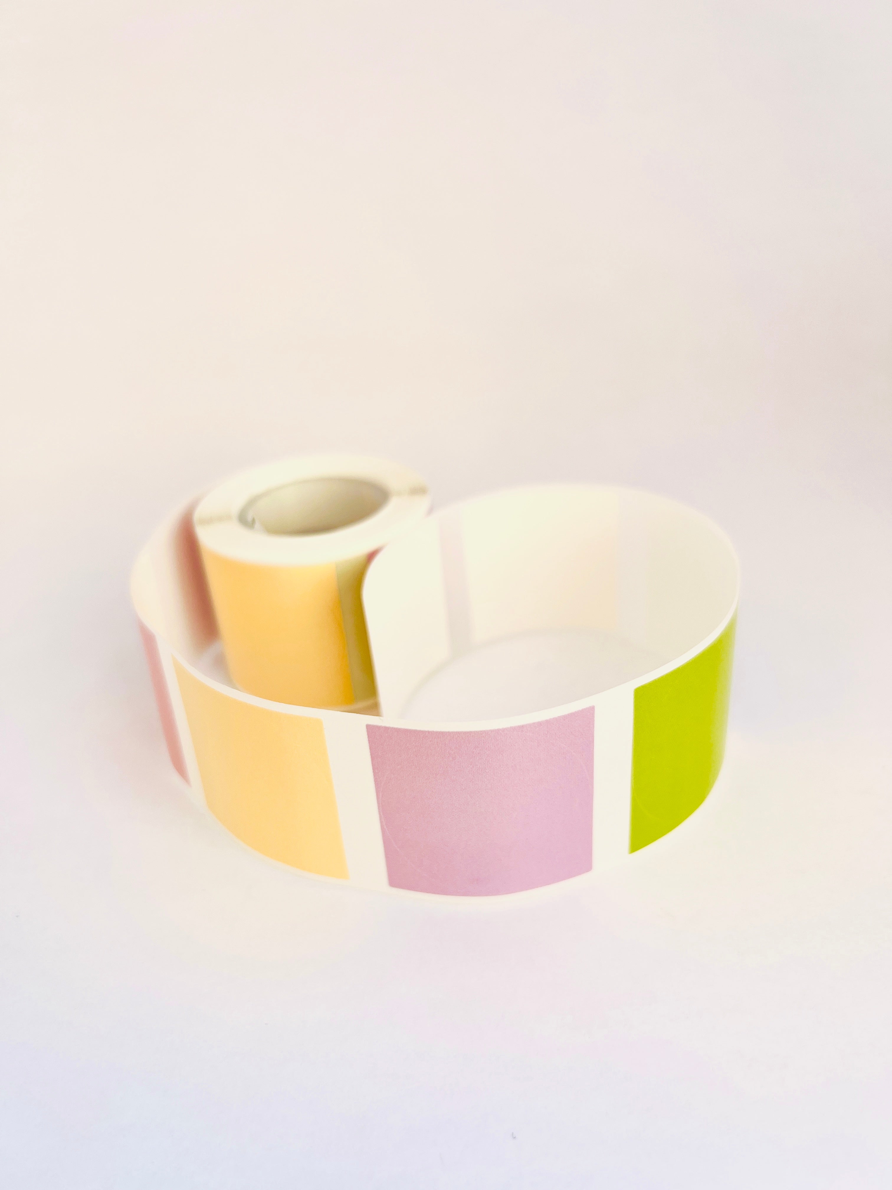 Multi Label Rool Multi-Coloured Round Labels - 210 per roll 🍉🎾🍇🥏🍋 – Labelly