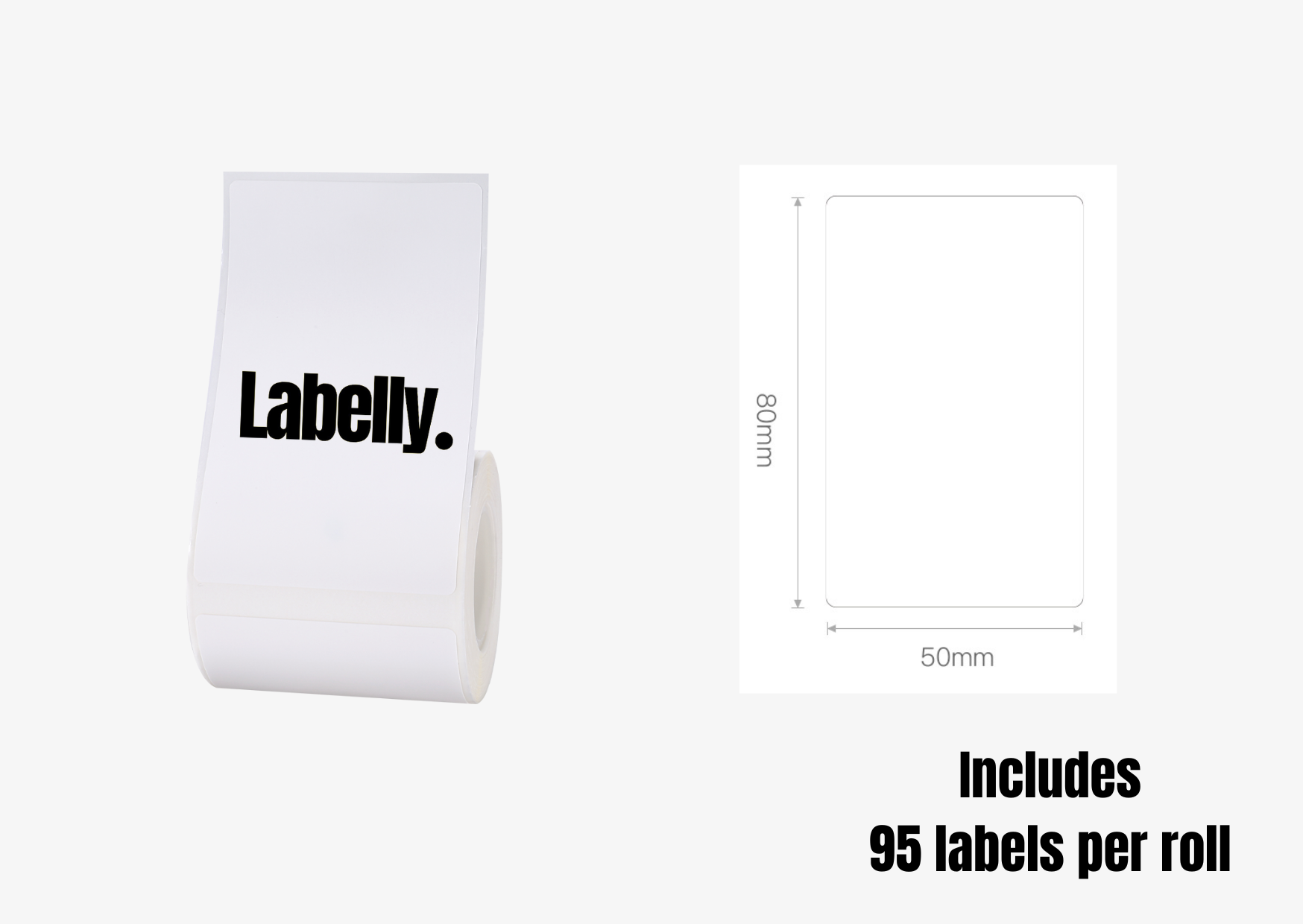 Extra-Large White Rectangular Labels - 95 per roll – Labelly