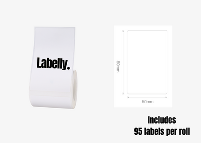 Extra-Large White Rectangular Labels - 95 per roll ▭