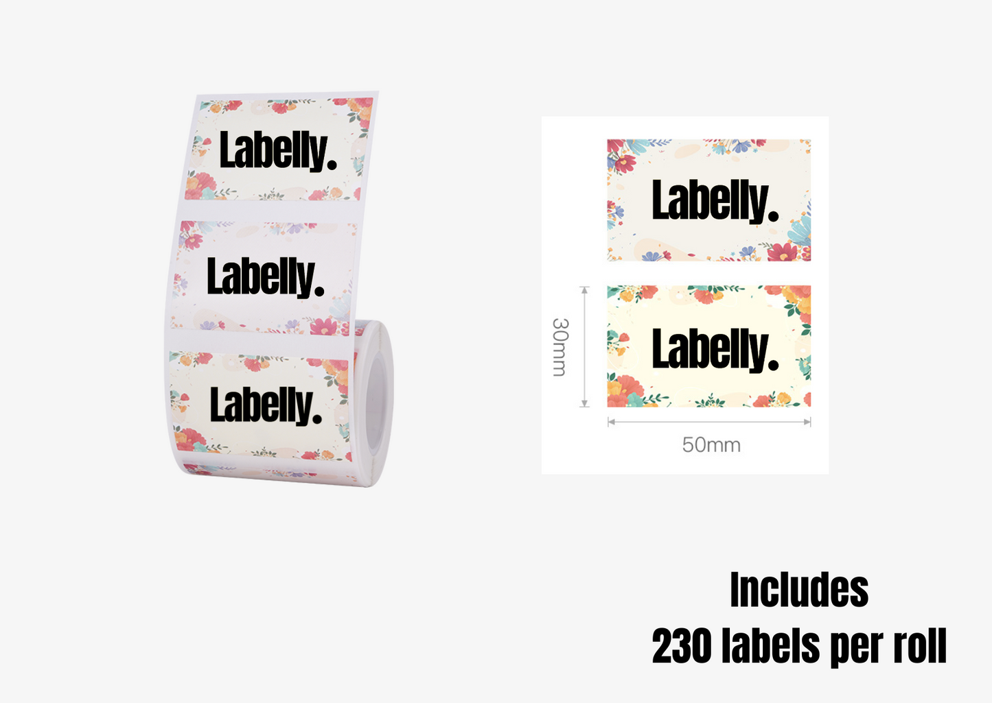 Large Flower Themed Labels- 230 per roll 🌺🌼