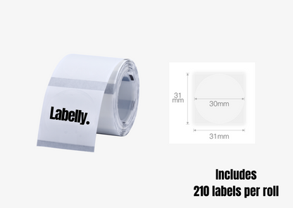 Large Transparent Round Labels - 150 per roll ⚬