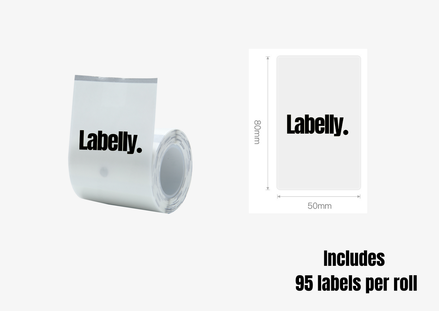 Extra-Large Transparent Rectangular Labels - 95 per roll ▭